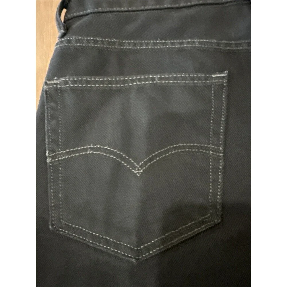 Levi’s 550 Black Relaxed Fit Heavyweight Straight Jeans Contrast Stitch 36x30
